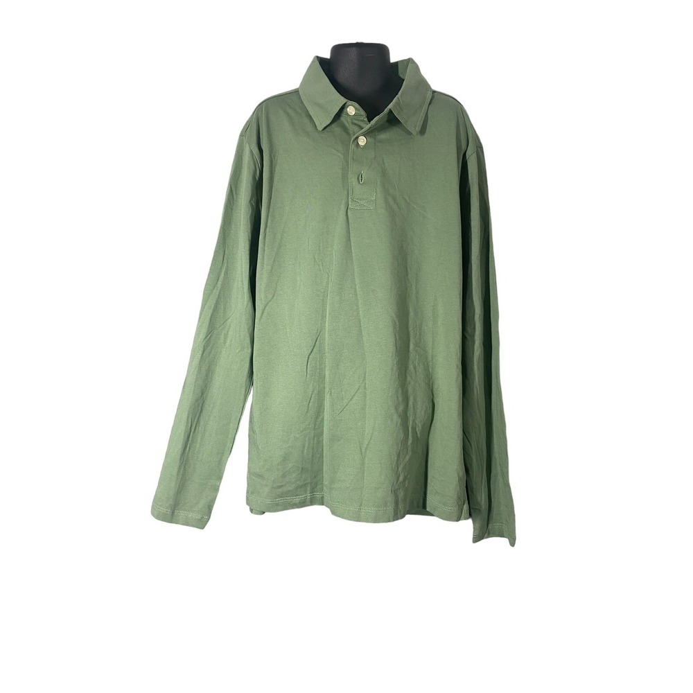 Crewcuts by J.Crew boys Long Sleeve Polo Shirt in Green‎ Size 12